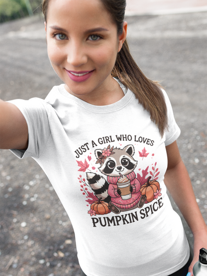 Pumpkin Spice Cute Racoon T-Shirt